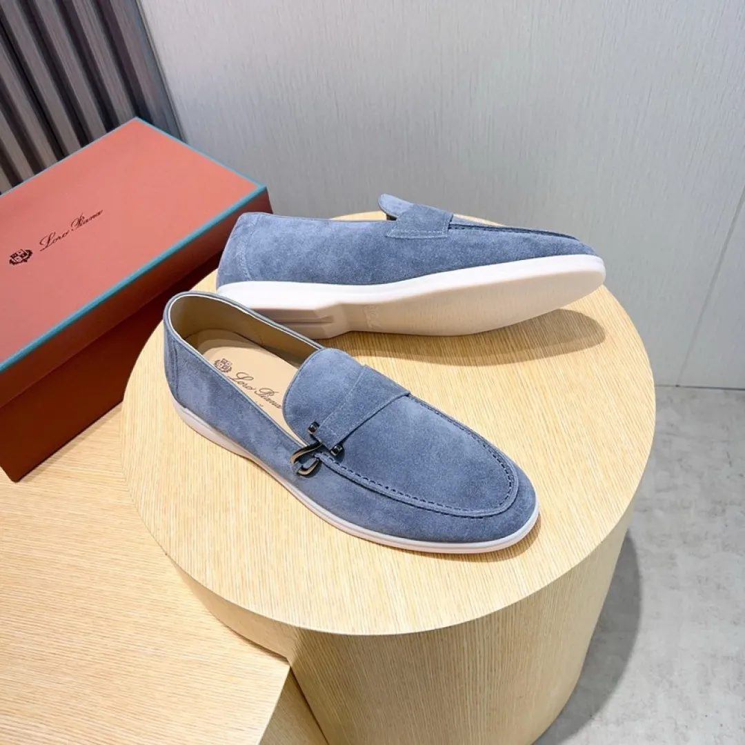 Men's Men's Shoes💰Men's Shoes💰440💰[loro piana] Couple's Style - The new moccasins are made of water-repellent treated suede uppers with rubber soles, a classic. The complex craftsmanship and meticulous structure make the shoes light and soft, allowing you to walk comfortably and freely. Perfect for wearing at the beach or out in the water during the summer. Women’s size: 35-40 Men’s size: 38-45